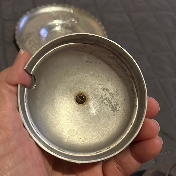 Farberware Vintage 1950s Wrought Aluminum Condiment Jar - Picture 8 of 11